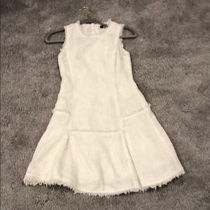 White Frayed Banana Republic Dress
